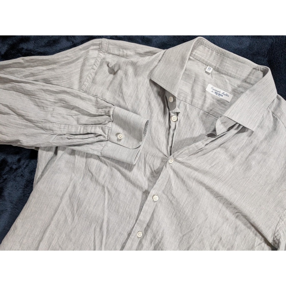 Emanuele MAFFEIS For Todd Snyder Button Down Dress Luxury Shirt Size 17 U 43 Eu